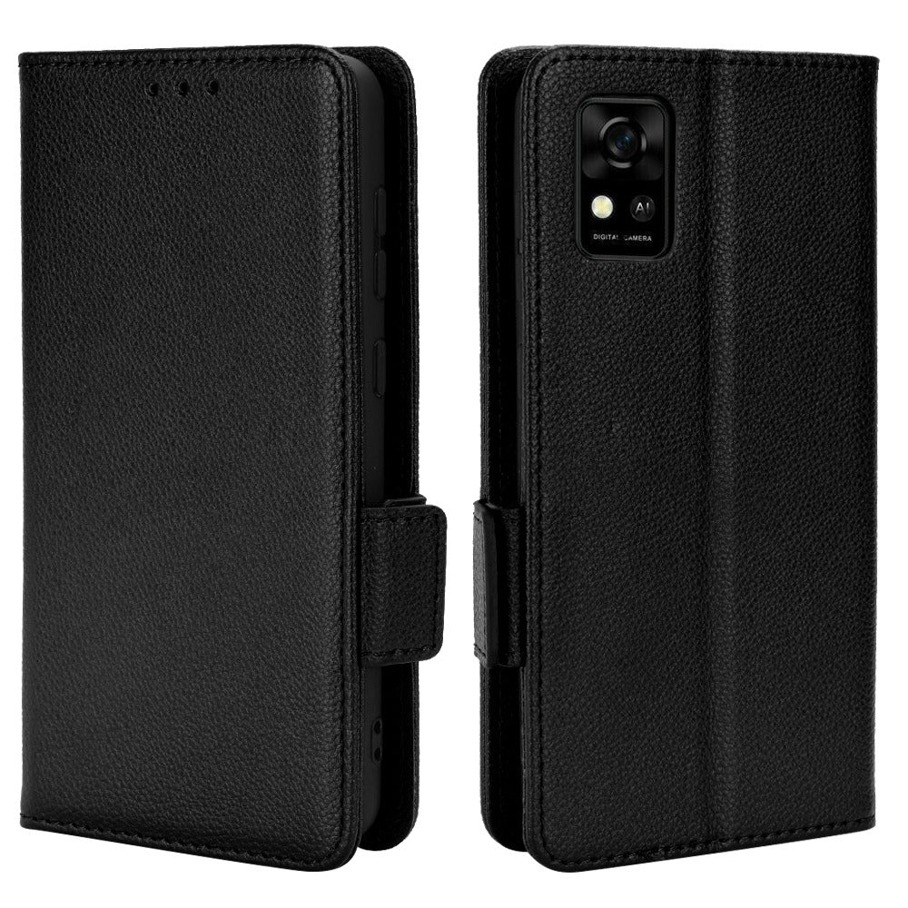 For ZTE Avid 589 / Avid Z589 Z5158 Full Protection Leather Case Litchi Texture Dual Magnetic Clasp Phone Cover with Stand Wallet