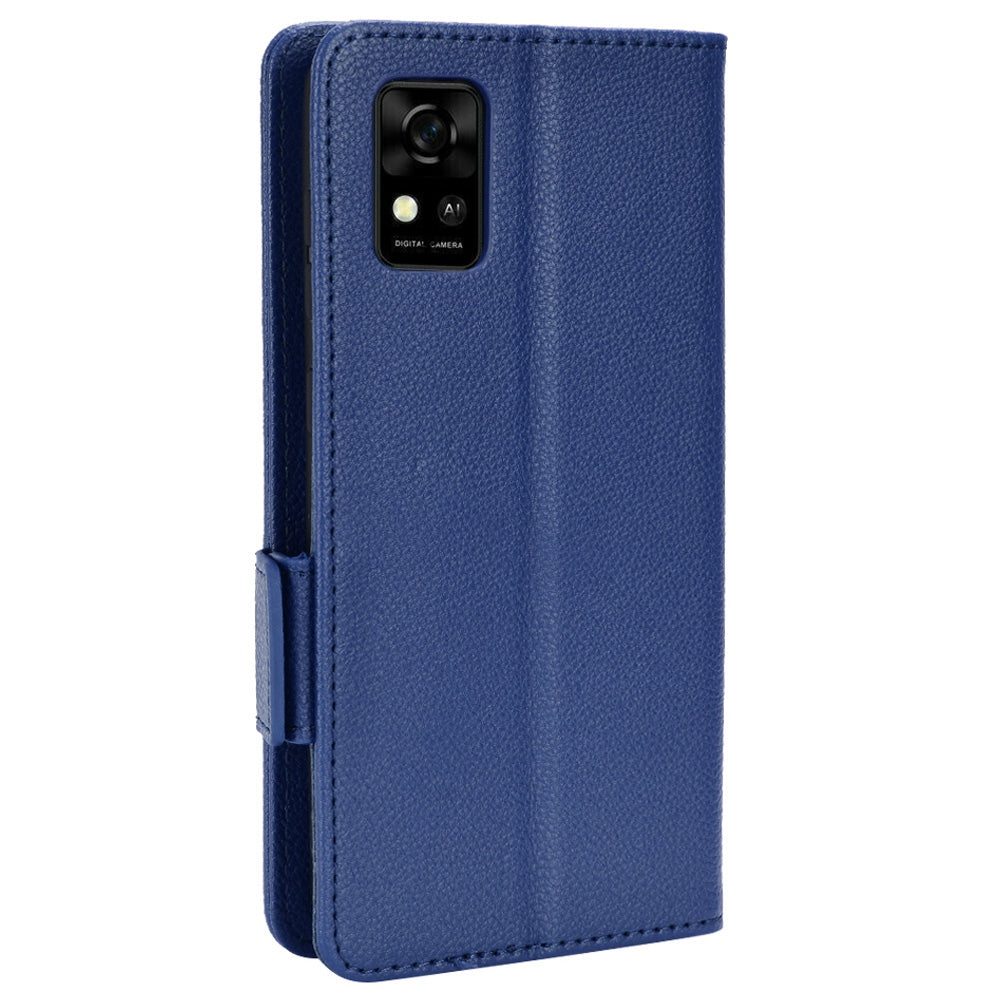 For ZTE Avid 589 / Avid Z589 Z5158 Full Protection Leather Case Litchi Texture Dual Magnetic Clasp Phone Cover with Stand Wallet