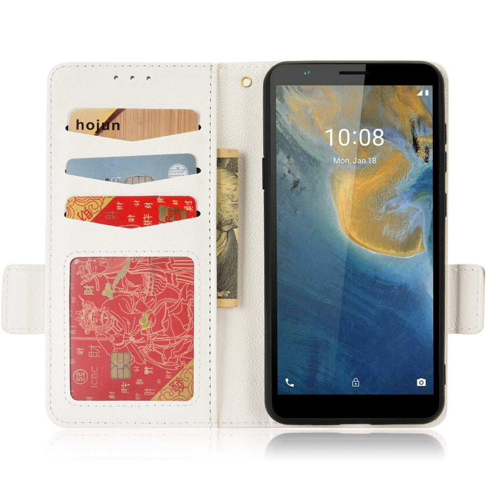 For ZTE Avid 589 / Avid Z589 Z5158 Full Protection Leather Case Litchi Texture Dual Magnetic Clasp Phone Cover with Stand Wallet