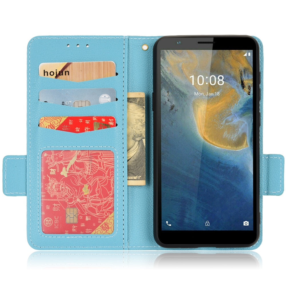 For ZTE Avid 589 / Avid Z589 Z5158 Full Protection Leather Case Litchi Texture Dual Magnetic Clasp Phone Cover with Stand Wallet