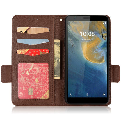 For ZTE Avid 589 / Avid Z589 Z5158 Full Protection Leather Case Litchi Texture Dual Magnetic Clasp Phone Cover with Stand Wallet