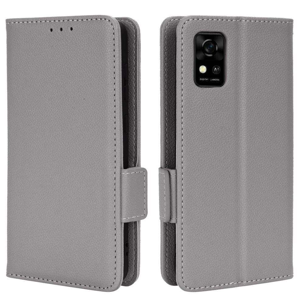 For ZTE Avid 589 / Avid Z589 Z5158 Full Protection Leather Case Litchi Texture Dual Magnetic Clasp Phone Cover with Stand Wallet