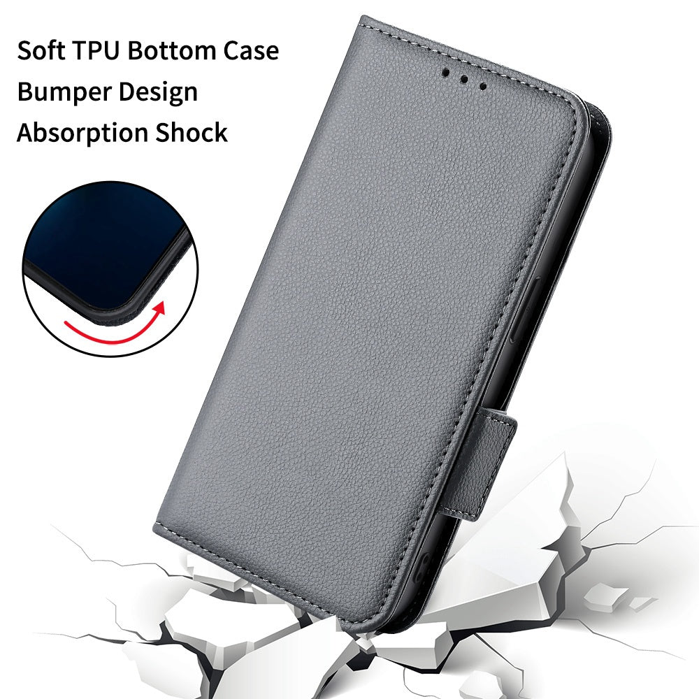 For ZTE Avid 589 / Avid Z589 Z5158 Full Protection Leather Case Litchi Texture Dual Magnetic Clasp Phone Cover with Stand Wallet