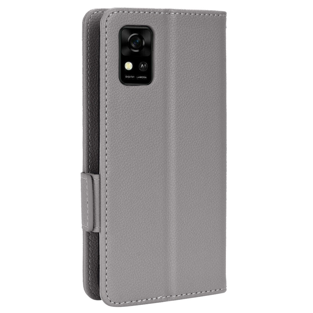 For ZTE Avid 589 / Avid Z589 Z5158 Full Protection Leather Case Litchi Texture Dual Magnetic Clasp Phone Cover with Stand Wallet