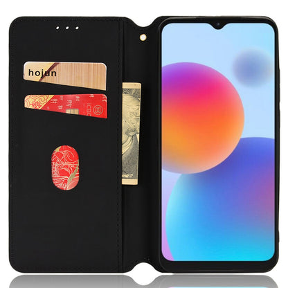 For ZTE Blade A52 Rhombus Pattern Imprinted PU Leather Wallet Case Folio Flip Auto Closing Magnetic Stand Phone Cover