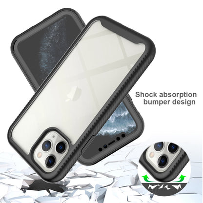 For iPhone 11 Pro 5.8 inch Hard PC + Soft TPU Hybrid Cover Anti-drop Phone Case with PET Screen Protector