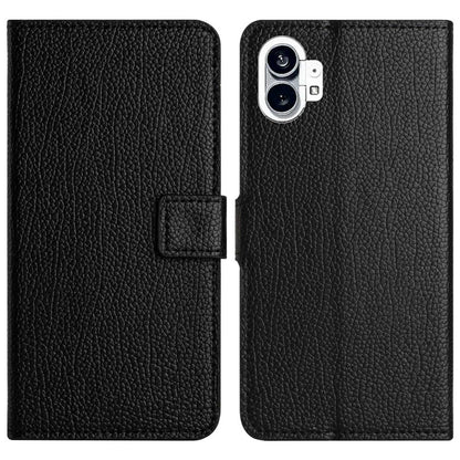 For Nothing phone (1) 5G PU Leather Flip Wallet Case Stand Anti-drop Litchi Texture Magnetic Phone Cover