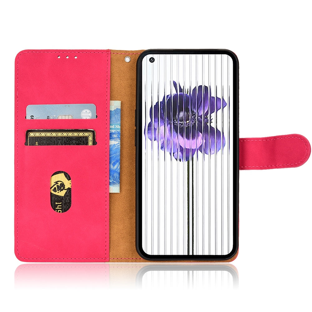 For Nothing phone (1) 5G Anti-drop Phone Flip Case Skin-touch Feeling Full Protection PU Leather Stand Magnetic Clasp Phone Cover with Strap