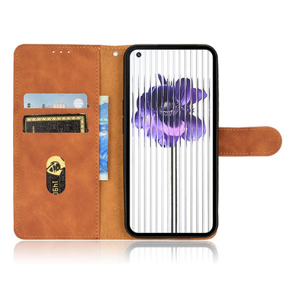 For Nothing phone (1) 5G Anti-drop Phone Flip Case Skin-touch Feeling Full Protection PU Leather Stand Magnetic Clasp Phone Cover with Strap