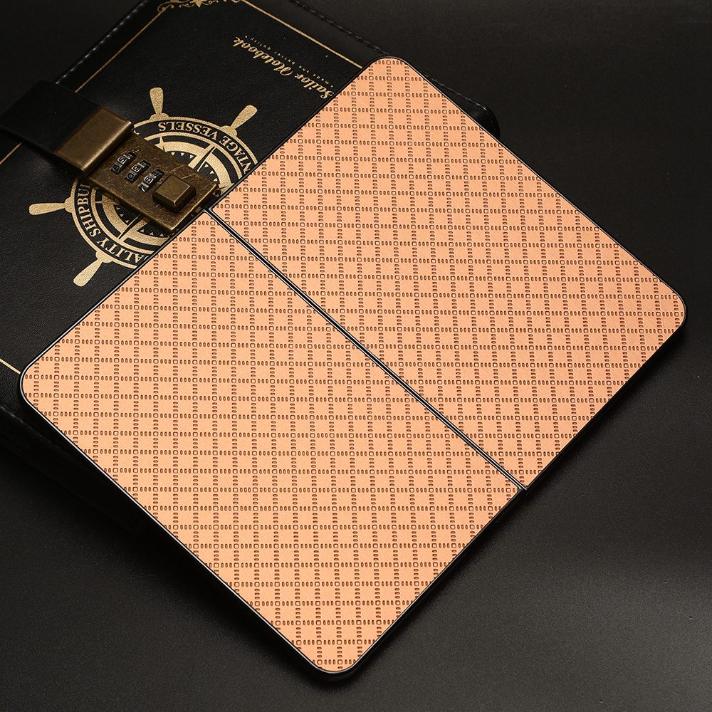 For Microsoft Surface Duo Anti-fall Folio Flip Grid Imprinted Leather Coated PC Protector Phone Case