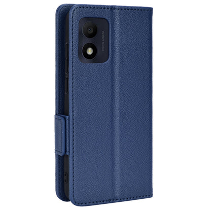 Litchi Texture Phone Cover for Alcatel 1B (2022) / TCL 303, PU Leather Folio Flip Case with Wallet Stand