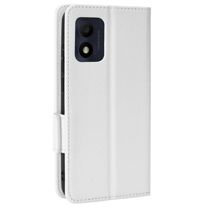 Litchi Texture Phone Cover for Alcatel 1B (2022) / TCL 303, PU Leather Folio Flip Case with Wallet Stand