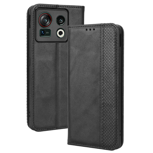 For ZTE nubia Z40S Pro 5G Vintage PU Leather Phone Case Flip Wallet Cover Stand Protective Shell