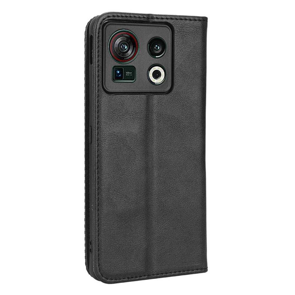 For ZTE nubia Z40S Pro 5G Vintage PU Leather Phone Case Flip Wallet Cover Stand Protective Shell