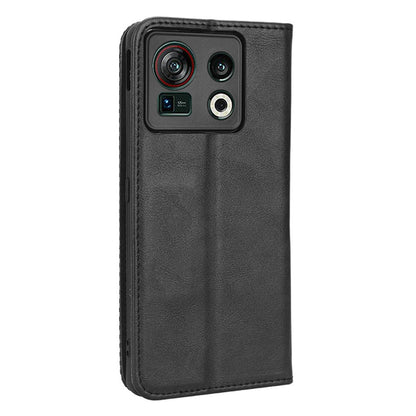 For ZTE nubia Z40S Pro 5G Vintage PU Leather Phone Case Flip Wallet Cover Stand Protective Shell