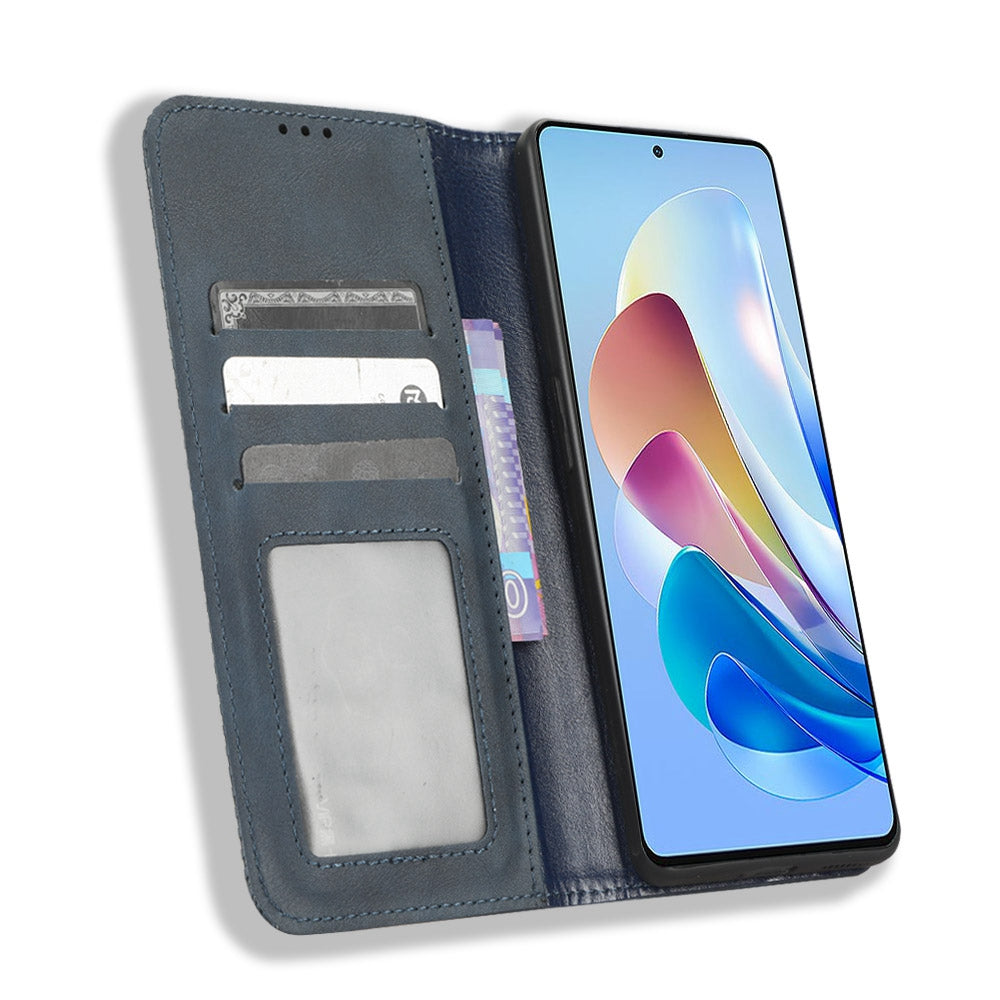 For ZTE nubia Z40S Pro 5G Vintage PU Leather Phone Case Flip Wallet Cover Stand Protective Shell