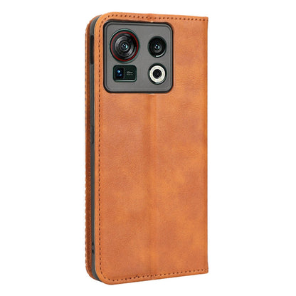 For ZTE nubia Z40S Pro 5G Vintage PU Leather Phone Case Flip Wallet Cover Stand Protective Shell