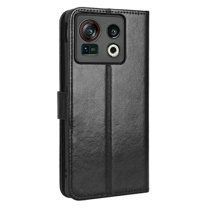 Protective Phone Case For ZTE nubia Z40S Pro 5G, Anti-drop Phone Cover Crazy Horse Texture Wallet Stand Shell