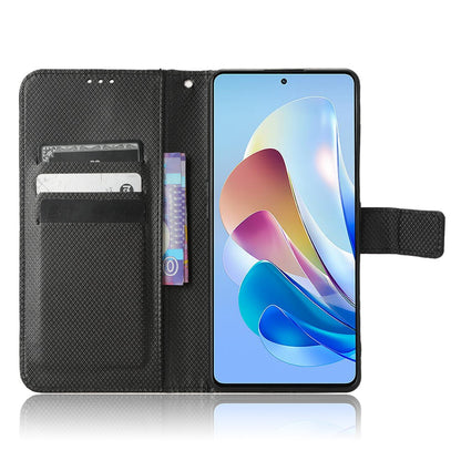 Shockproof Phone Wallet Case For ZTE nubia Z40S Pro 5G Diamond Texture PU Leather Cell Phone Cover with Strap