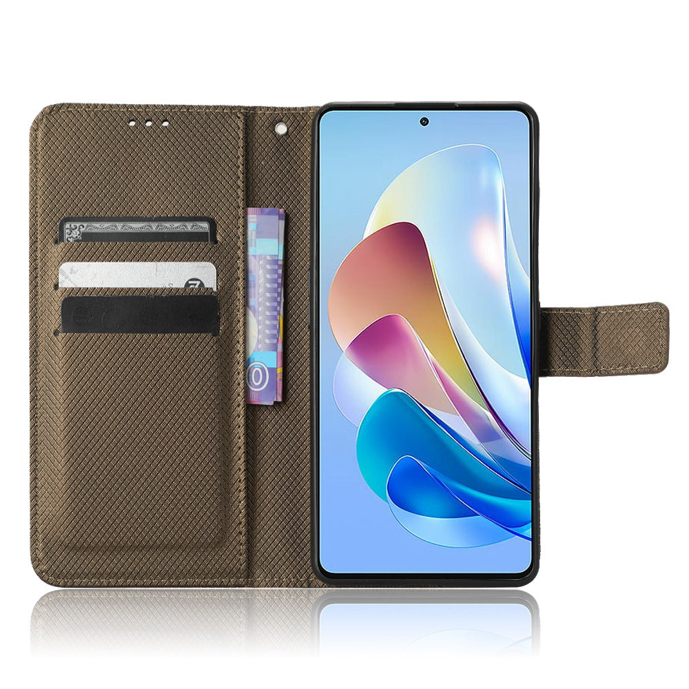 Shockproof Phone Wallet Case For ZTE nubia Z40S Pro 5G Diamond Texture PU Leather Cell Phone Cover with Strap