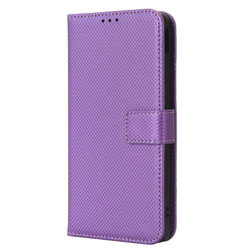 Shockproof Phone Wallet Case For ZTE nubia Z40S Pro 5G Diamond Texture PU Leather Cell Phone Cover with Strap