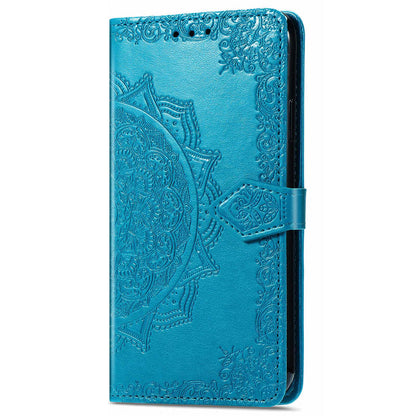 For Nokia X10 5G / X20 5G PU Leather Flip Phone Case Mandala Pattern Embossed Magnetic Closure Stand Folio Wallet Cover with Strap