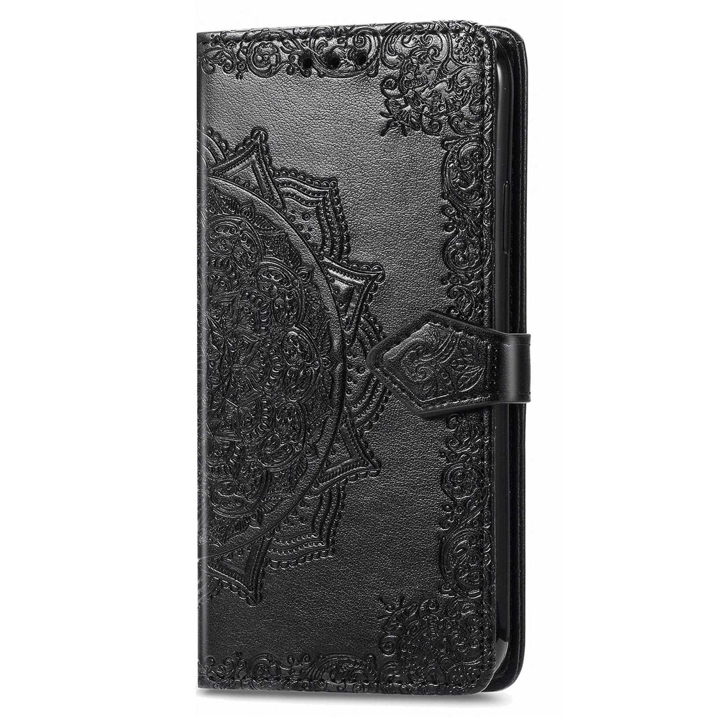 For Nokia X10 5G / X20 5G PU Leather Flip Phone Case Mandala Pattern Embossed Magnetic Closure Stand Folio Wallet Cover with Strap