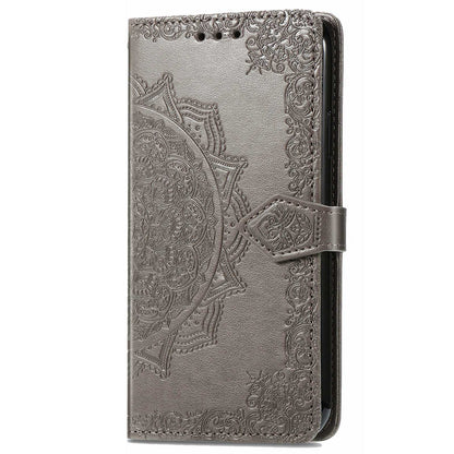 For Nokia X10 5G / X20 5G PU Leather Flip Phone Case Mandala Pattern Embossed Magnetic Closure Stand Folio Wallet Cover with Strap