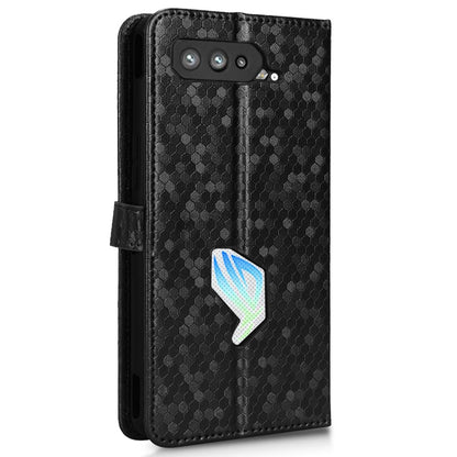 Dot Pattern Imprinted Case for Asus ROG Phone 5, PU Leather Stand Wallet Well-protected Phone Cover