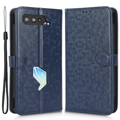 Dot Pattern Imprinted Case for Asus ROG Phone 5, PU Leather Stand Wallet Well-protected Phone Cover