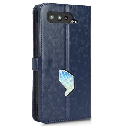 Dot Pattern Imprinted Case for Asus ROG Phone 5, PU Leather Stand Wallet Well-protected Phone Cover