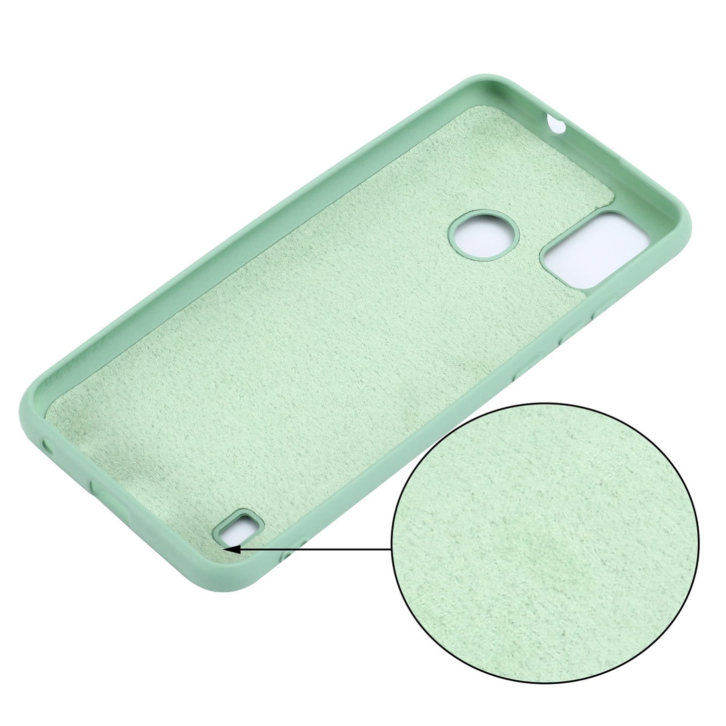 Liquid Silicone Phone Case for ZTE Blade A51, Thickening Design Soft Microfiber Lining Cushion Cellphone Guard Protective Cover