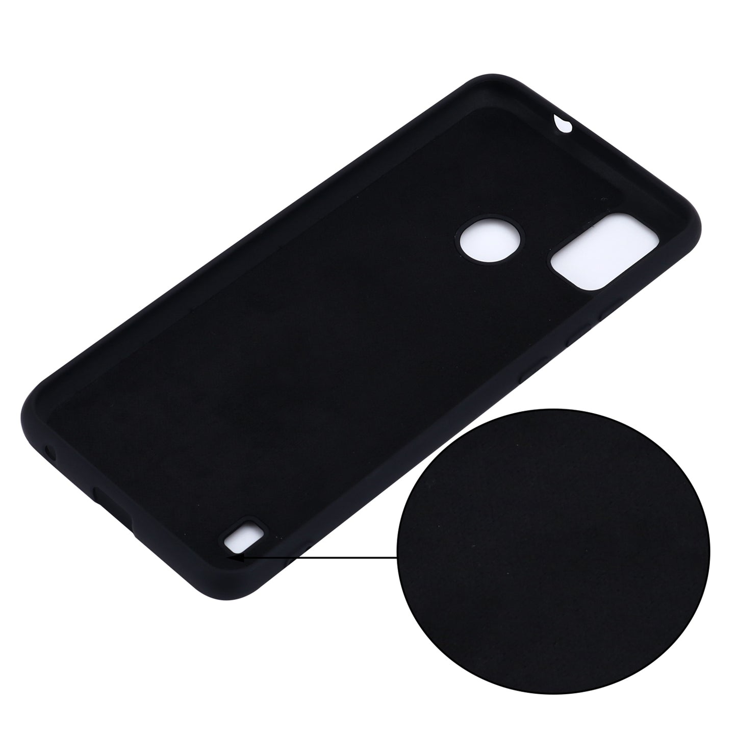 Liquid Silicone Phone Case for ZTE Blade A51, Thickening Design Soft Microfiber Lining Cushion Cellphone Guard Protective Cover