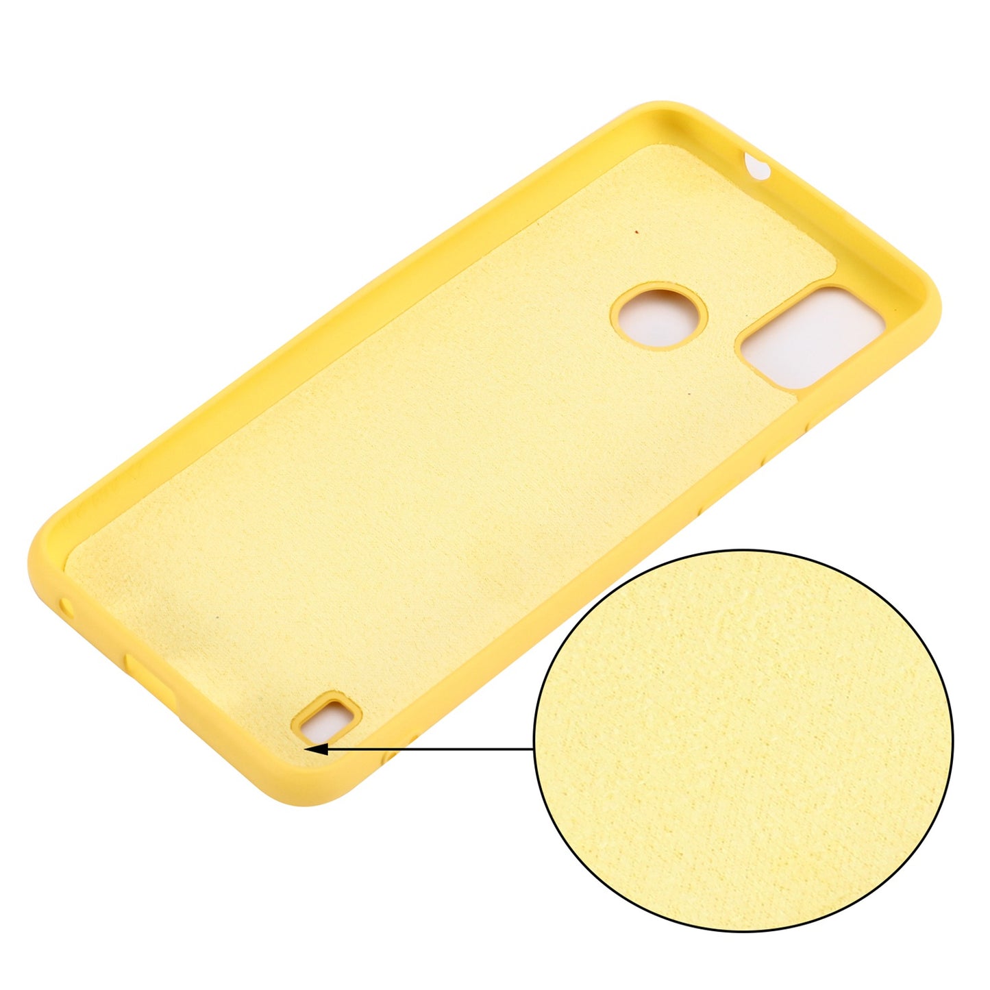 Liquid Silicone Phone Case for ZTE Blade A51, Thickening Design Soft Microfiber Lining Cushion Cellphone Guard Protective Cover