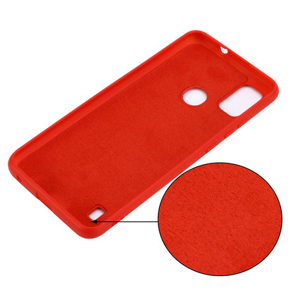 Liquid Silicone Phone Case for ZTE Blade A51, Thickening Design Soft Microfiber Lining Cushion Cellphone Guard Protective Cover