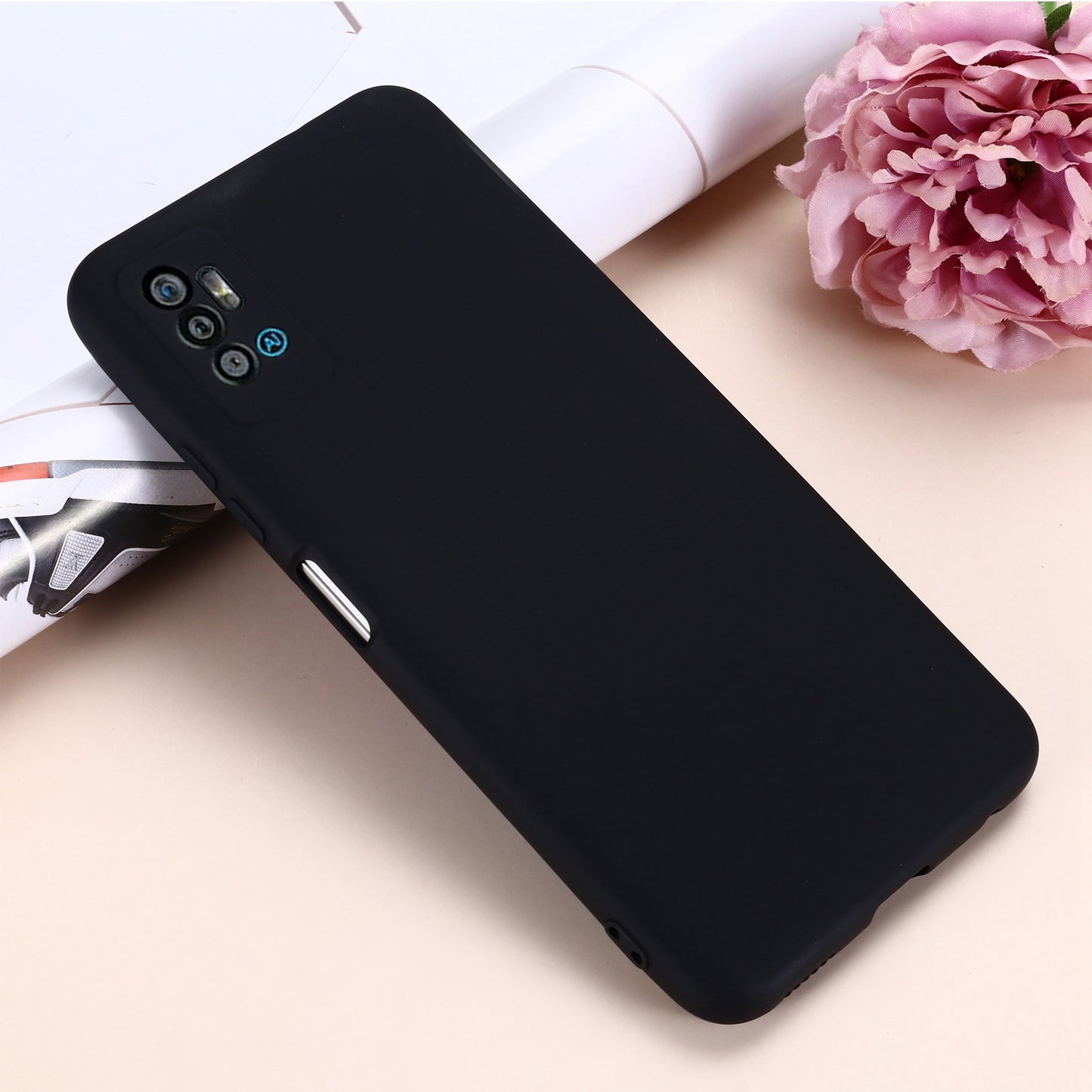 Liquid Silicone Phone Case for ZTE Blade A71, Collision Resistant Thickening Design Soft Microfiber Lining Cushion Protective Cover