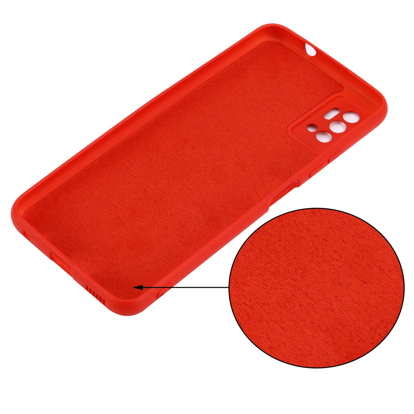 Liquid Silicone Phone Case for ZTE Blade A71, Collision Resistant Thickening Design Soft Microfiber Lining Cushion Protective Cover