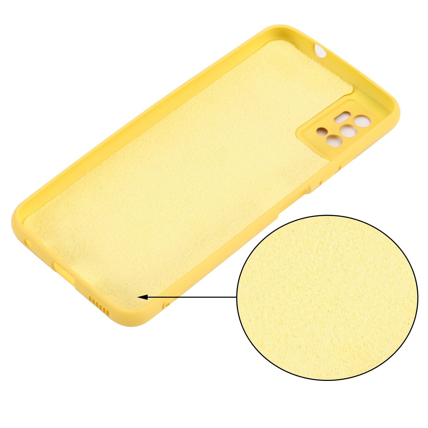 Liquid Silicone Phone Case for ZTE Blade A71, Collision Resistant Thickening Design Soft Microfiber Lining Cushion Protective Cover