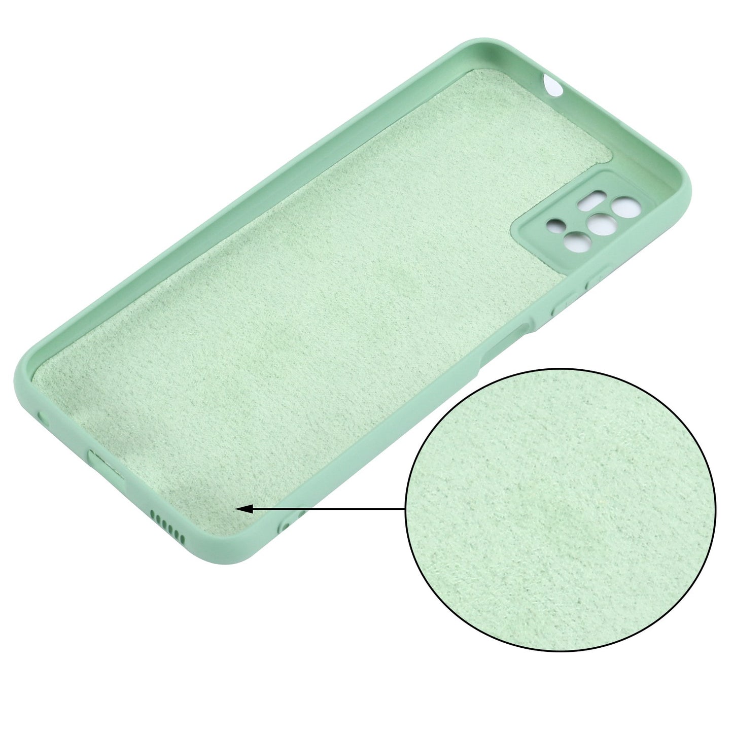 Liquid Silicone Phone Case for ZTE Blade A71, Collision Resistant Thickening Design Soft Microfiber Lining Cushion Protective Cover