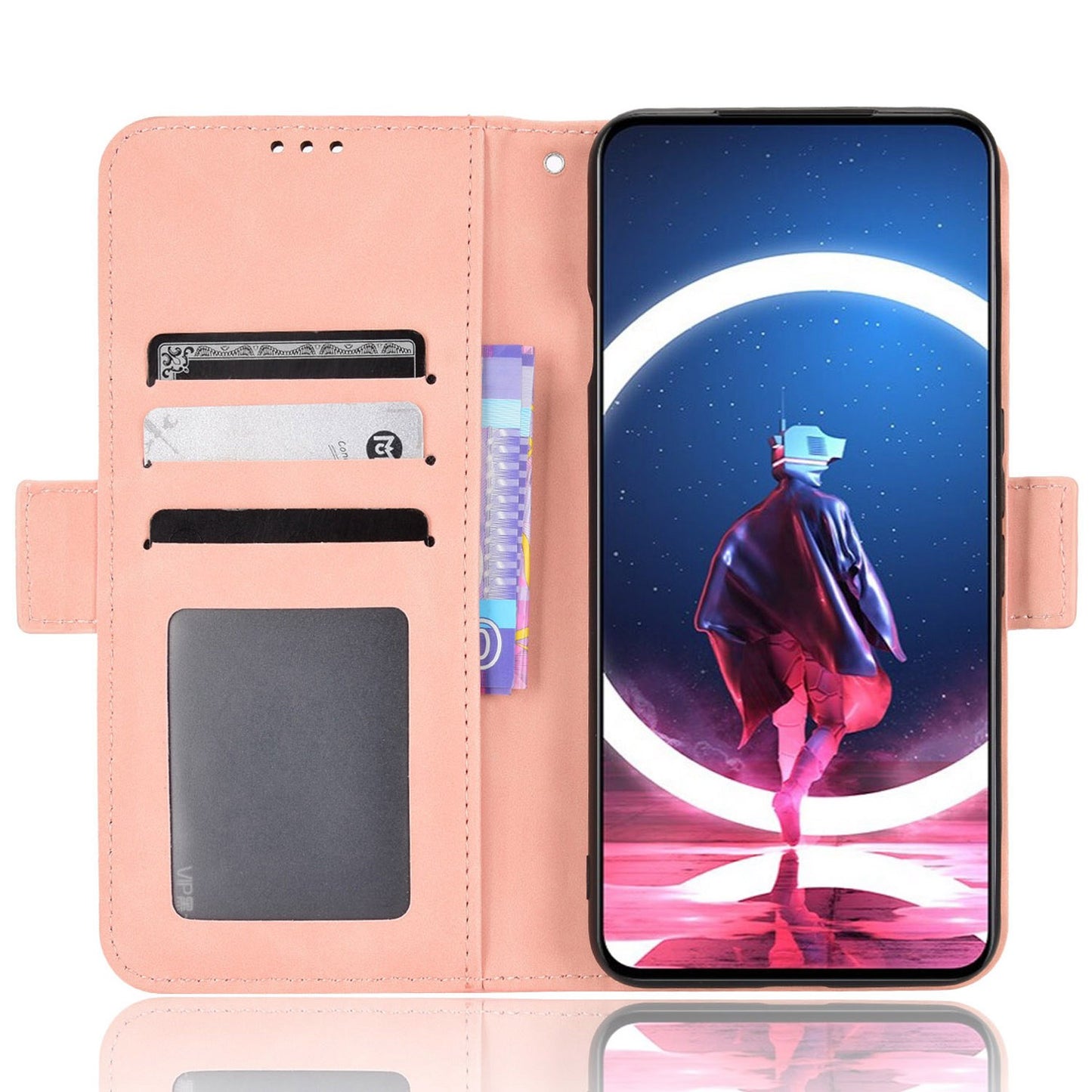 Multiple Card Slots Phone Case For ZTE nubia Red Magic 7S Pro 5G, Anti-scratch PU Leather Flip Wallet Case with Dual Magnetic Clasp Phone Cover