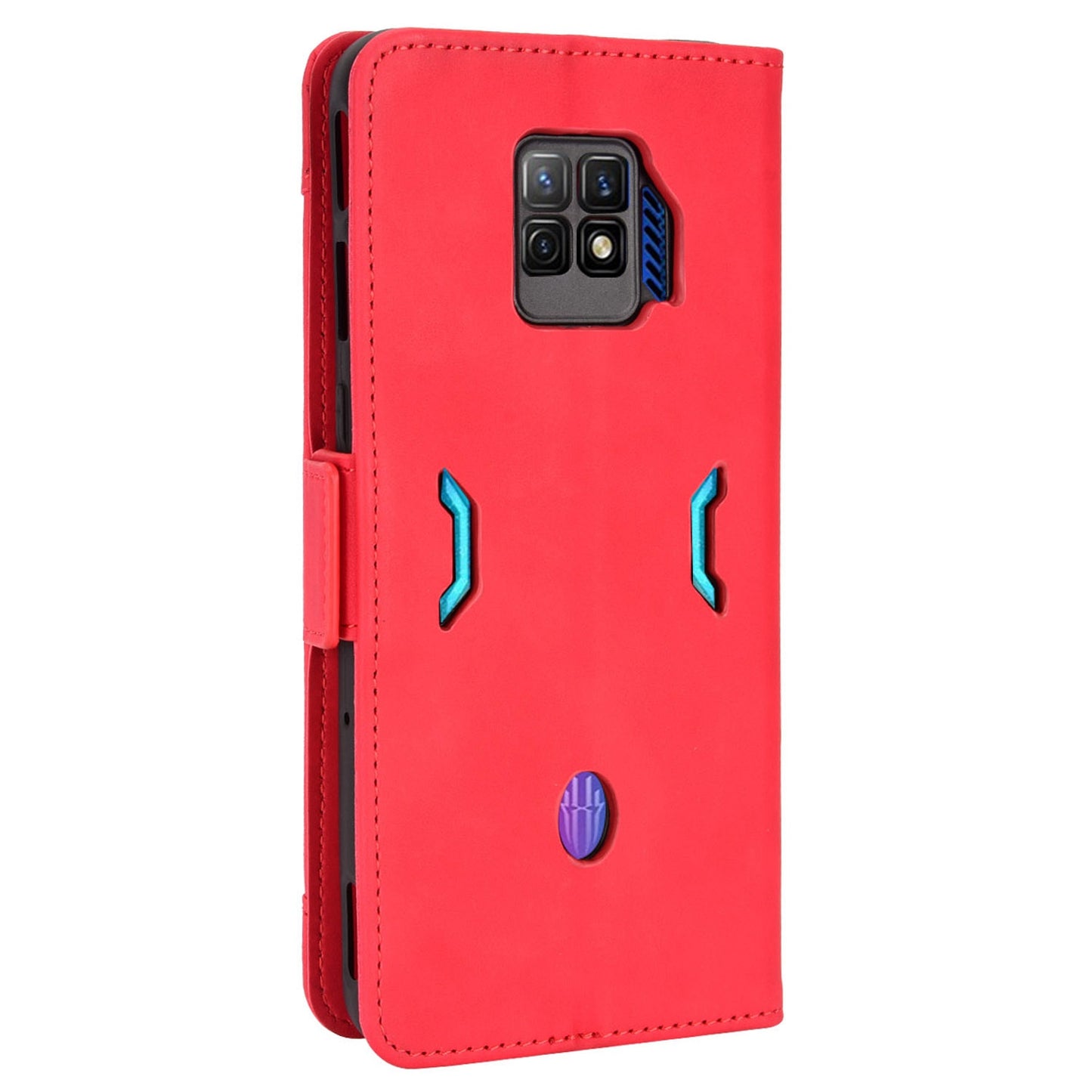 Multiple Card Slots Phone Case For ZTE nubia Red Magic 7S Pro 5G, Anti-scratch PU Leather Flip Wallet Case with Dual Magnetic Clasp Phone Cover