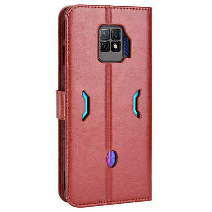 Crazy Horse Texture Phone Case for ZTE nubia Red Magic 7S Pro 5G, Anti-wear PU Leather Phone Flip Wallet Stand Protective Cover