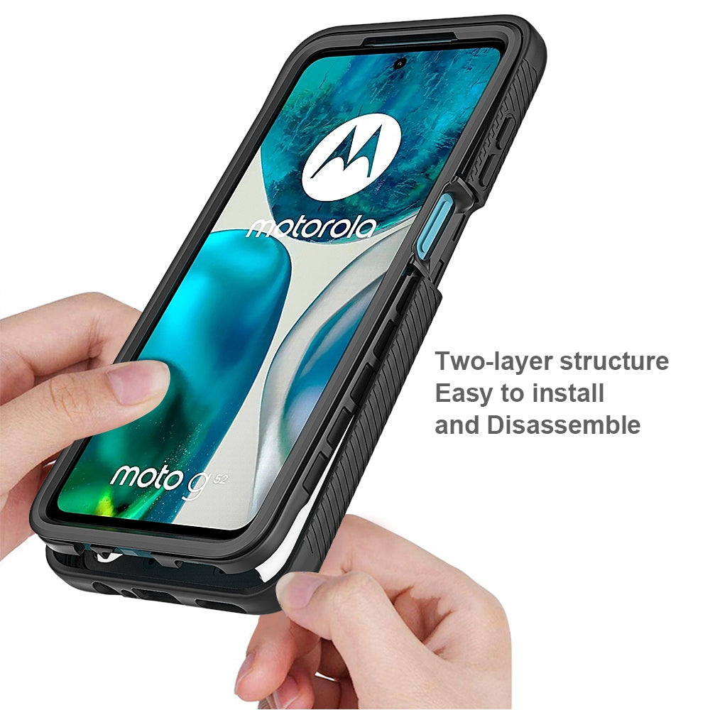 For Motorola Moto G52 4G / G82 5G Acrylic + PC + TPU Phone Case Drop-proof Transparent Protective Cover