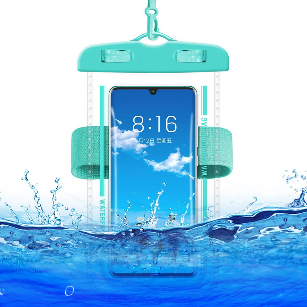 PVC Waterproof Phone Bag for Under 7.2-inches Mobile Phone Water Resistant Pouch with Strap for Swimming