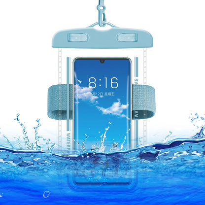 PVC Waterproof Phone Bag for Under 7.2-inches Mobile Phone Water Resistant Pouch with Strap for Swimming