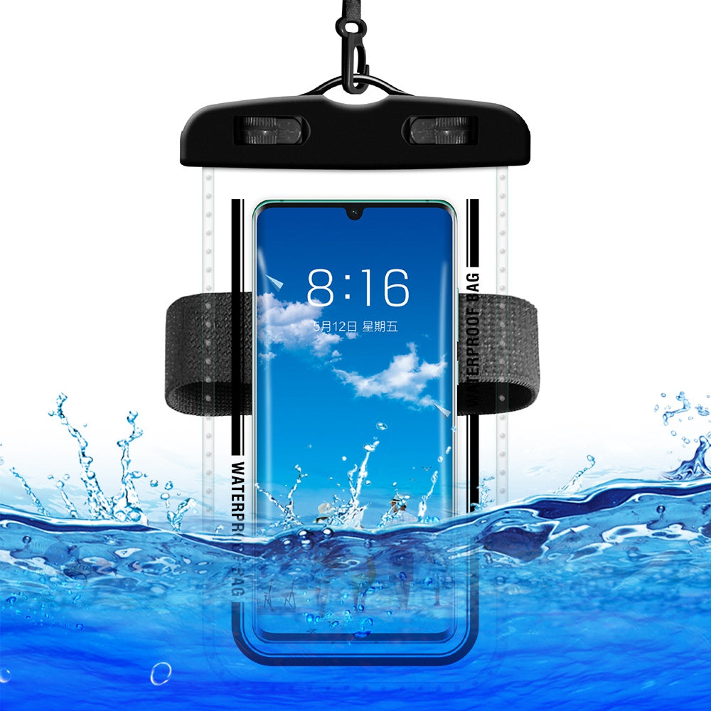 PVC Waterproof Phone Bag for Under 7.2-inches Mobile Phone Water Resistant Pouch with Strap for Swimming