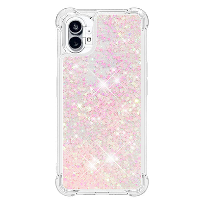 YB Quicksand Series-1 for Nothing phone (1) 5G TPU Back Cover Anti-collision Phone Case with Liquid Floating Glitter Sequins Phone Shell