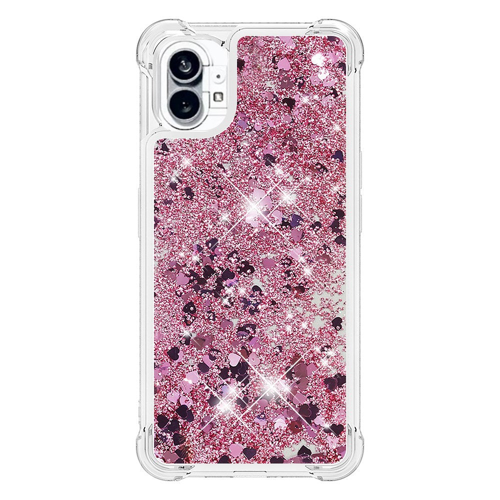 YB Quicksand Series-1 for Nothing phone (1) 5G TPU Back Cover Anti-collision Phone Case with Liquid Floating Glitter Sequins Phone Shell