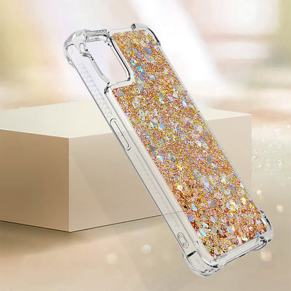 YB Quicksand Series-1 for Nothing phone (1) 5G TPU Back Cover Anti-collision Phone Case with Liquid Floating Glitter Sequins Phone Shell