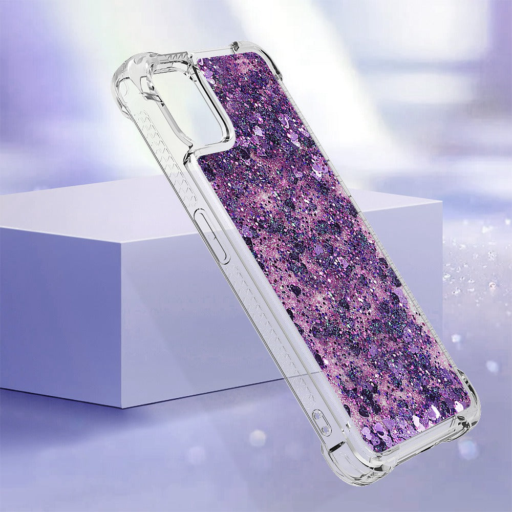 YB Quicksand Series-1 for Nothing phone (1) 5G TPU Back Cover Anti-collision Phone Case with Liquid Floating Glitter Sequins Phone Shell